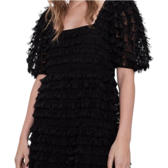 Zara Tulle Fringe Dress - Picture 3 of 12